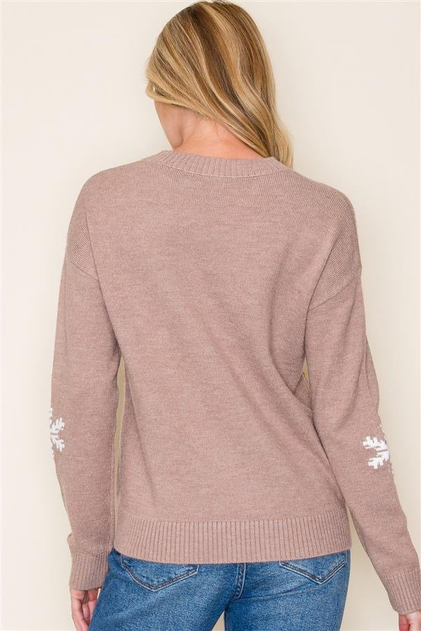Anna Snowflake Sweater Mocha